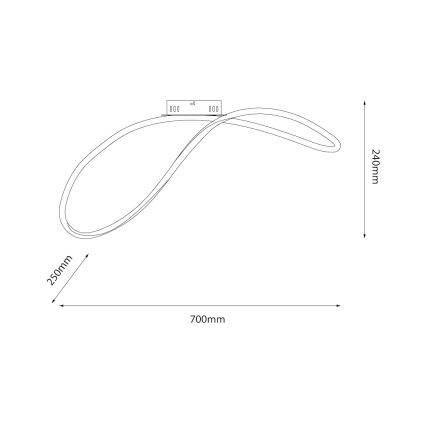 Стельовий LED світильник INFINITY LED/21W/230V чорний