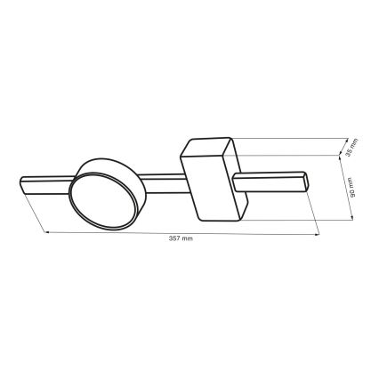 Стельовий LED світильник JOY 1xGX53/6W/230V чорний