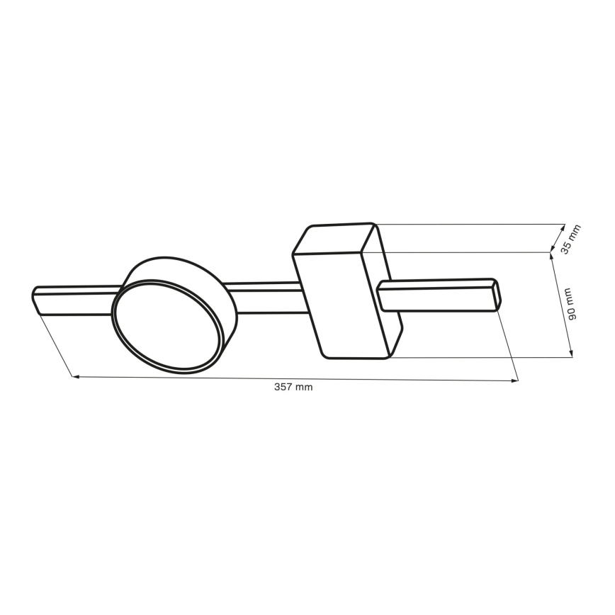 Стельовий LED світильник JOY 1xGX53/6W/230V чорний