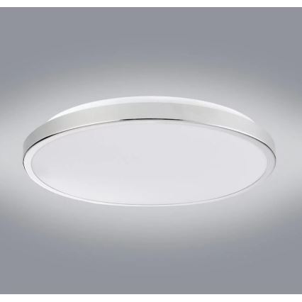 Стельовий LED світильник KERN LED/24W/230V діаметр 40 см глянцевий хром