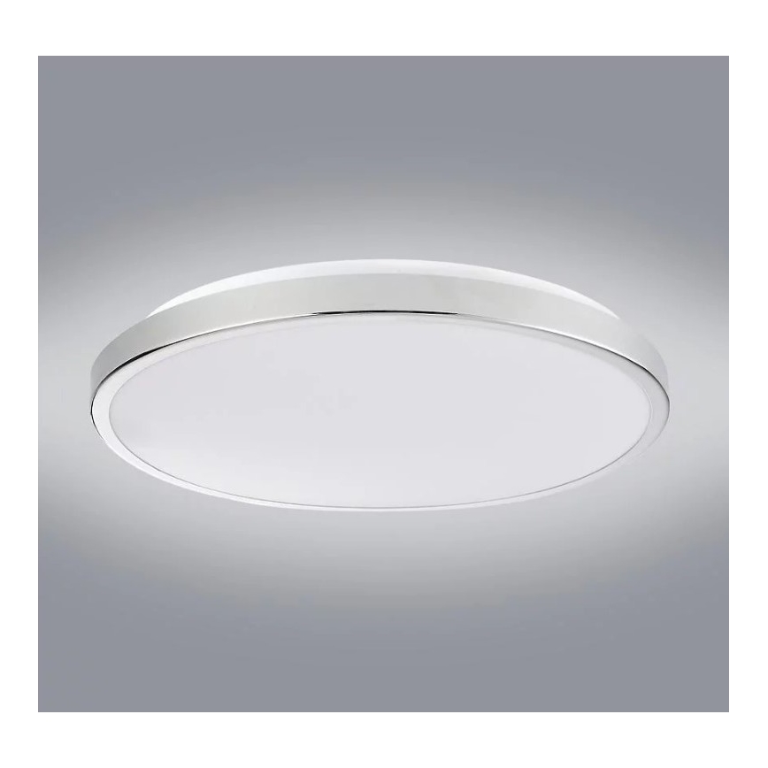 Стельовий LED світильник KERN LED/24W/230V діаметр 40 см глянцевий хром