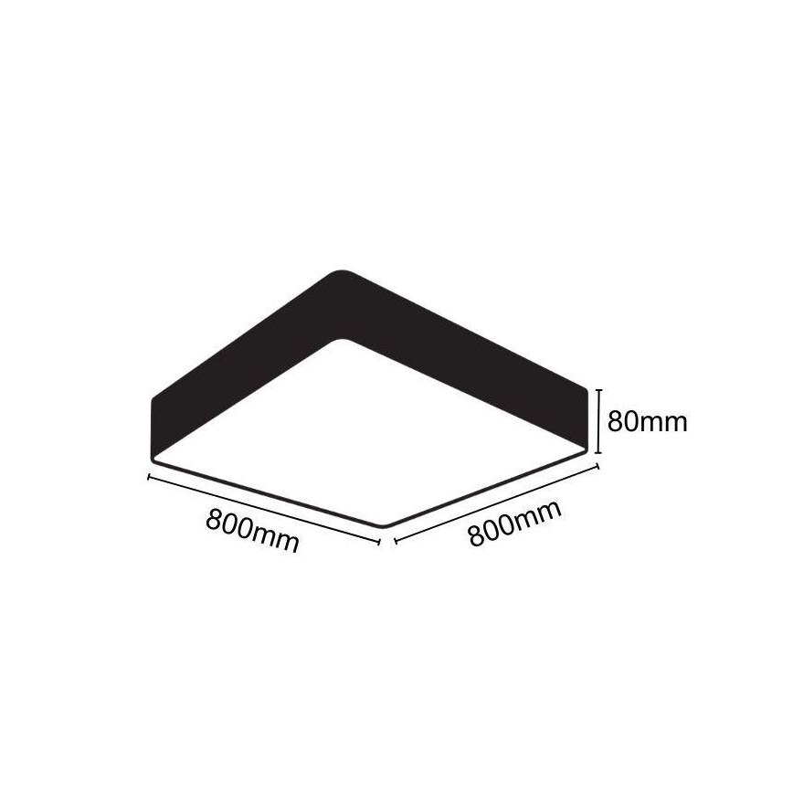 Стельовий LED світильник LED/110W/230V 4000K 80x80 см