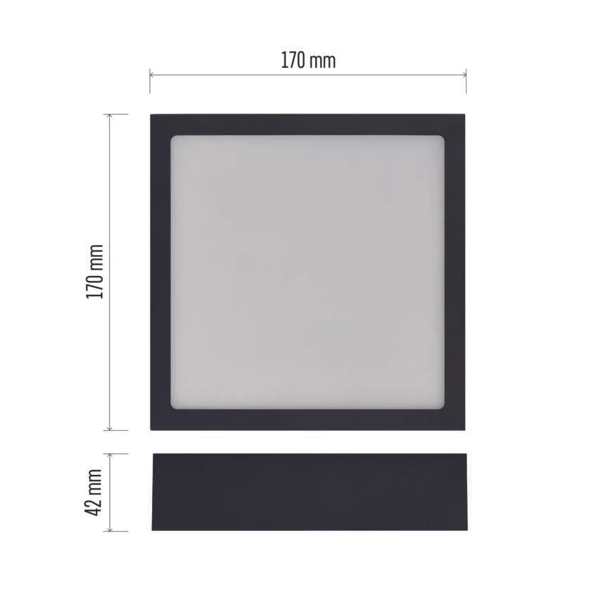 Стельовий LED світильник NEXXO LED/12,5W/230V 3000/3500/4000K 17x17 см чорний