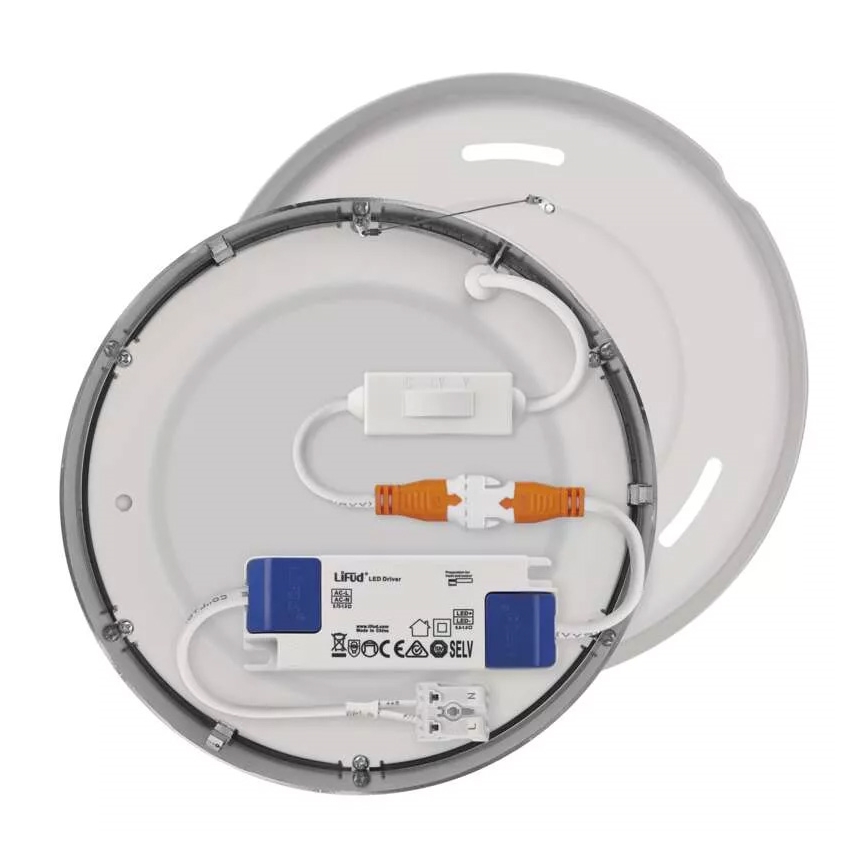 Стельовий LED світильник NEXXO LED/12,5W/230V 3000/3500/4000K діаметр 17 см матовий хром