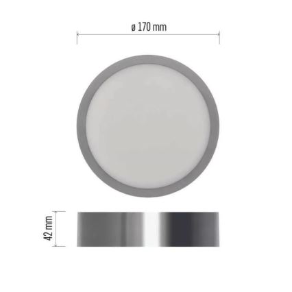 Стельовий LED світильник NEXXO LED/12,5W/230V 3000/3500/4000K діаметр 17 см матовий хром