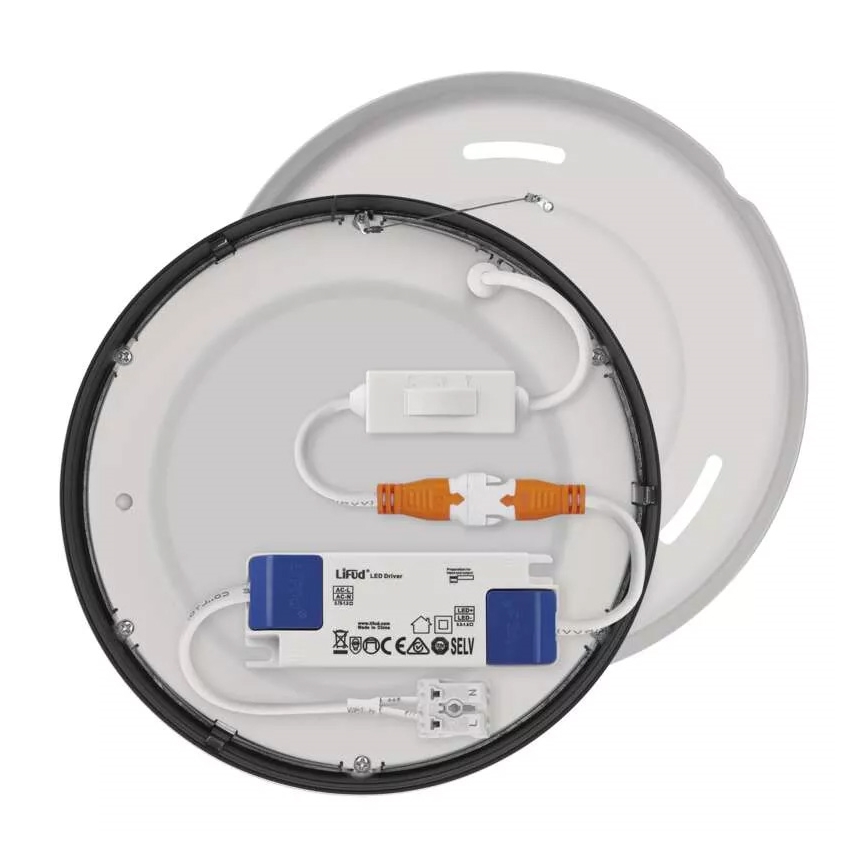 Стельовий LED світильник NEXXO LED/12,5W/230V 3000/3500/4000K ⌀ 17 см чорний