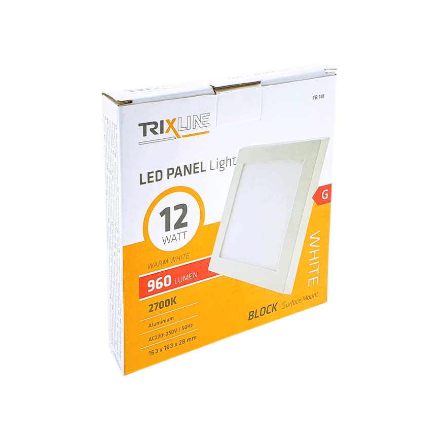 Стельовий LED світильник LED/12W/230V 2700K 16,3x16,3 см білий
