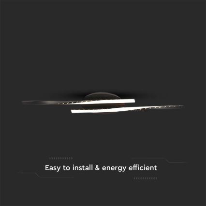 Стельовий LED світильник LED/12W/230V 3000K 94,5 см чорний