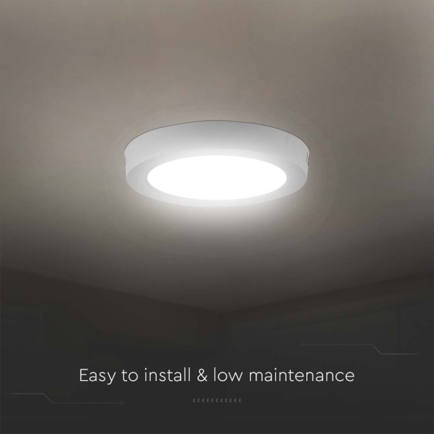 Стельовий LED світильник LED/12W/230V 6500K діаметр 16,7 см білий