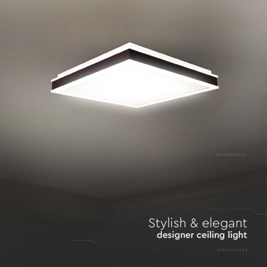 Стельовий LED світильник LED/18W/230V 4000K 35x35 см чорний