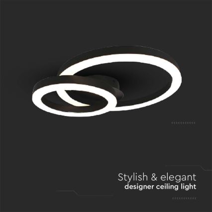 Стельовий LED світильник LED/20W/230V 3000K чорний