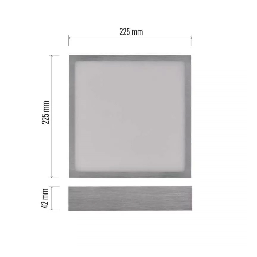 Стельовий LED світильник NEXXO LED/21W/230 3000/3500/4000K 22,5x22,5 см матовий хром