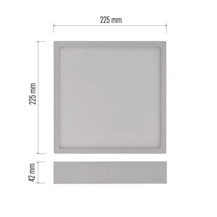 Стельовий LED світильник NEXXO LED/21W/230V 3000/3500/4000K 22,5x22,5 см білий