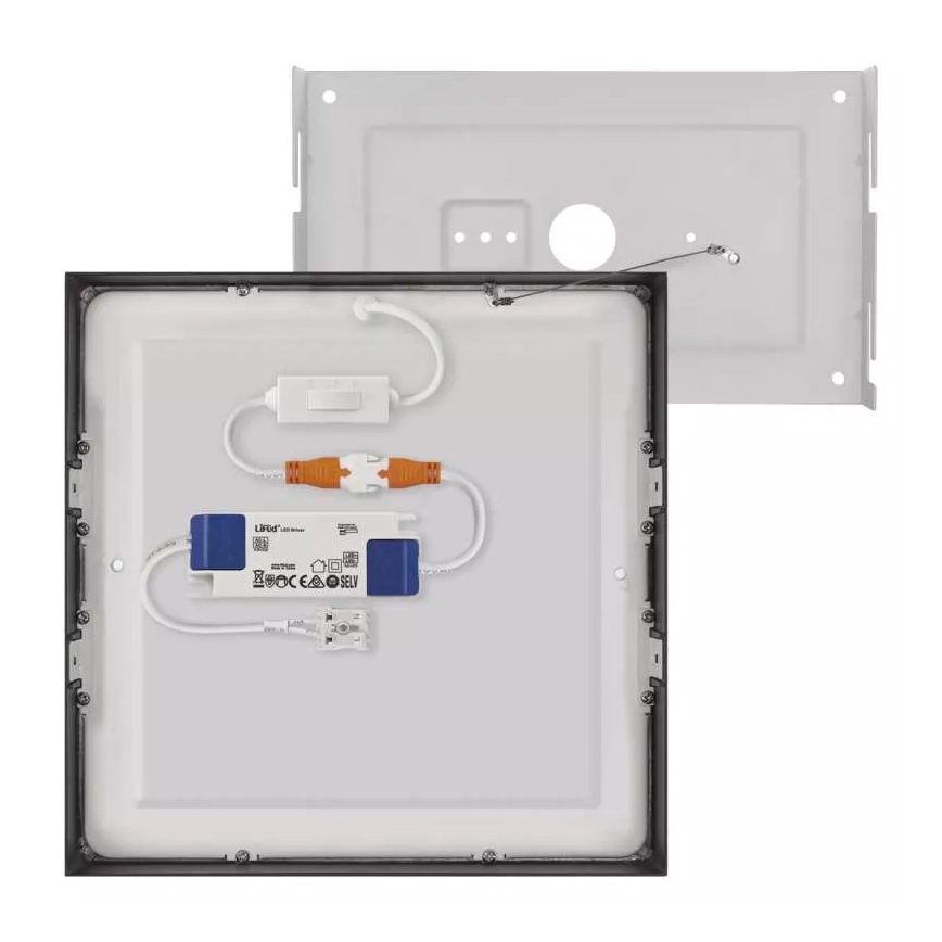 Стельовий LED світильник NEXXO LED/21W/230V 3000/3500/4000K 22,5x22,5 см чорний