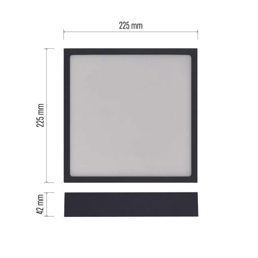 Стельовий LED світильник NEXXO LED/21W/230V 3000/3500/4000K 22,5x22,5 см чорний