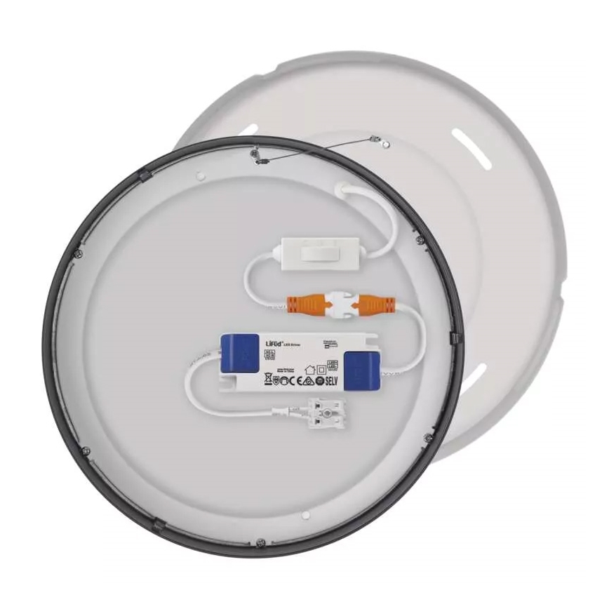 Стельовий LED світильник NEXXO LED/21W/230V 3000/3500/4000K діаметр 22,5 см чорний