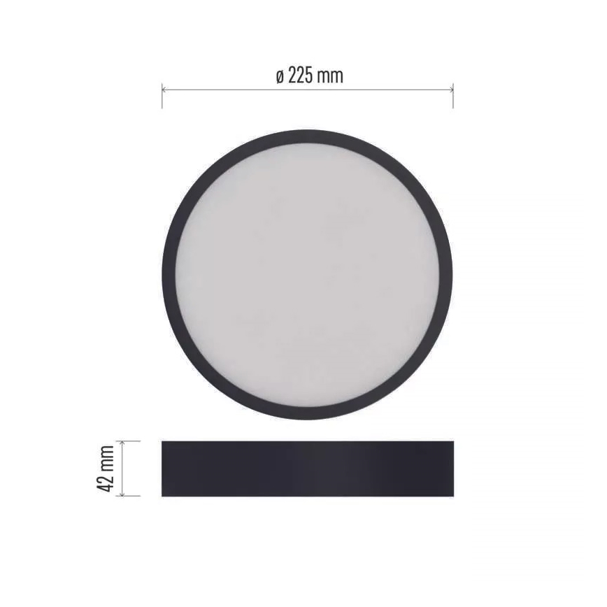 Стельовий LED світильник NEXXO LED/21W/230V 3000/3500/4000K діаметр 22,5 см чорний