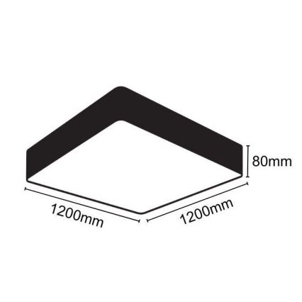 Стельовий LED світильник LED/240W/230V 4000K 120x120 см
