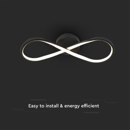 Стельовий LED світильник LED/24W/230V 3000K чорний