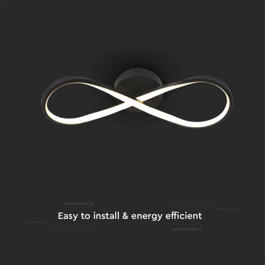 Стельовий LED світильник LED/24W/230V 3000K чорний