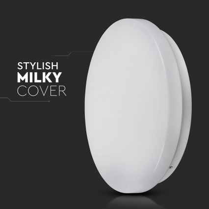 Стельовий LED світильник LED/24W/230V 35 см молочний