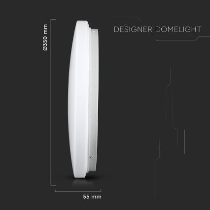 Стельовий LED світильник LED/24W/230V 35 см молочний