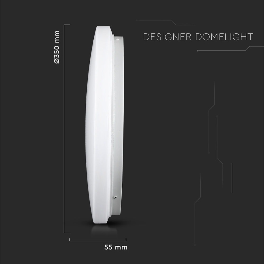 Стельовий LED світильник LED/24W/230V 35 см молочний