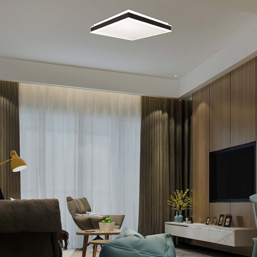 Стельовий LED світильник LED/24W/230V 4000K 45x45 см чорний