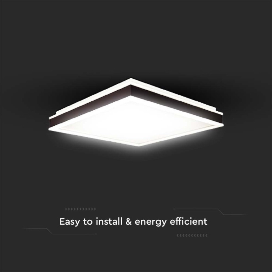 Стельовий LED світильник LED/24W/230V 4000K 45x45 см чорний