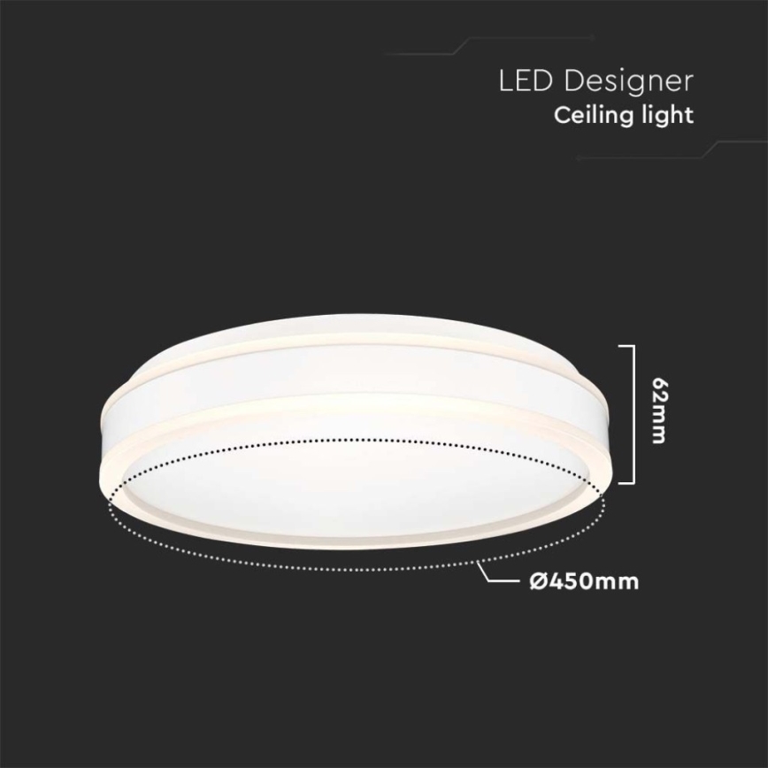 Стельовий LED світильник LED/24W/230V 4000K білий