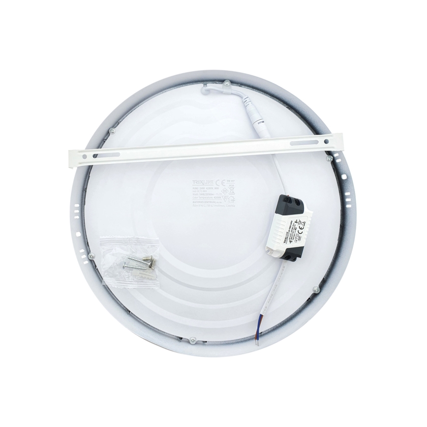 Стельовий LED світильник LED/24W/230V 4200K діаметр 28,5 см білий