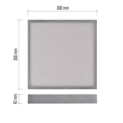 Стельовий LED світильник NEXXO LED/28,5W/230V 3000/3500/4000K 30x30 см матовий хром
