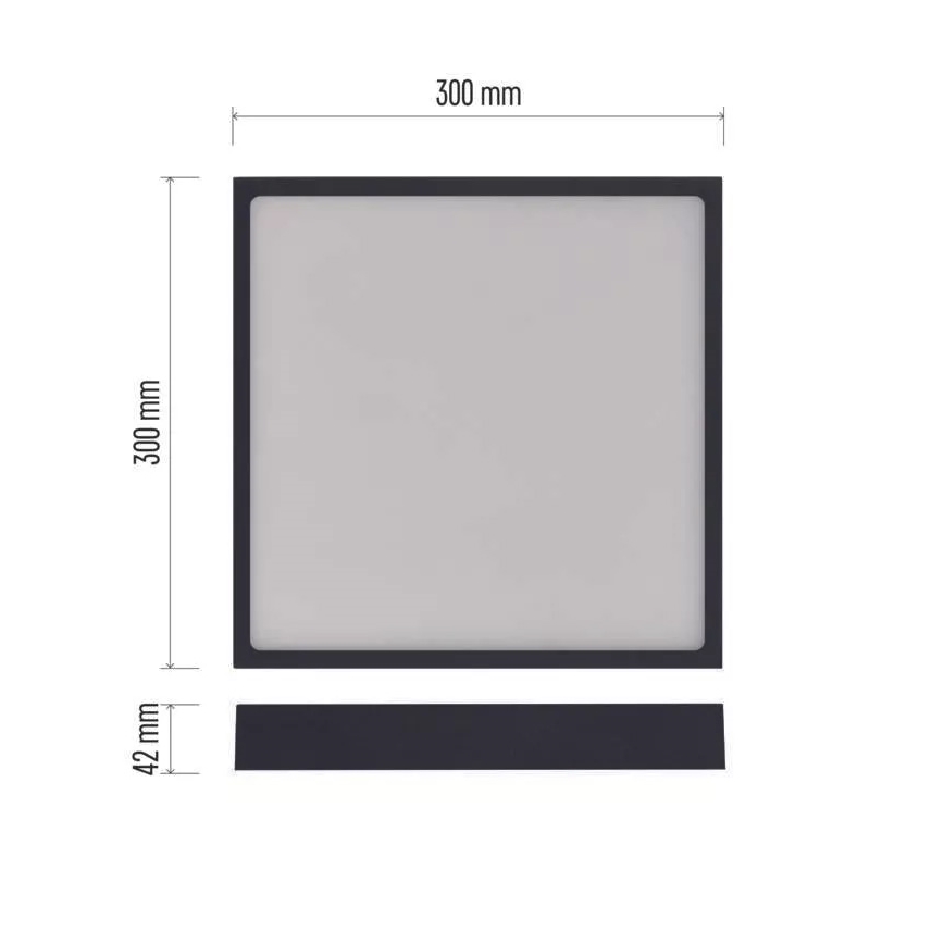 Стельовий LED світильник NEXXO LED/28,5W/230V 3000/3500/4000K 30x30 см чорний