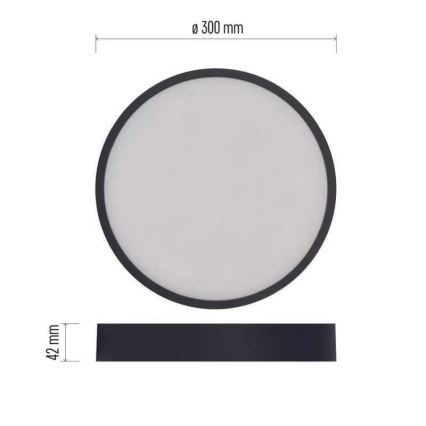 Стельовий LED світильник NEXXO LED/28,5W/230V 3000/3500/4000K діаметр 30 см чорний