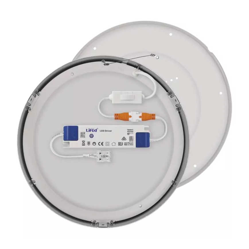 Стельовий LED світильник NEXXO LED/28,5W/230V 3000/3500/4000K діаметр 30 см глянцевий хром