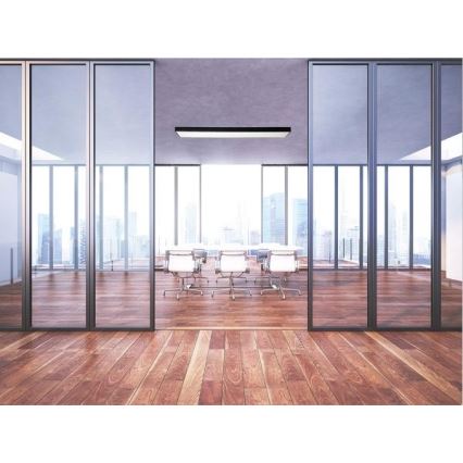 Стельовий LED світильник LED/32W/230V 4000K 120x13 см чорний