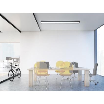 Стельовий LED світильник LED/32W/230V 4000K 120x7 см чорний