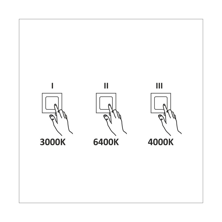 Стельовий LED світильник LED/45W/230V 3000K/4000K/6400K діаметр 48 см білий