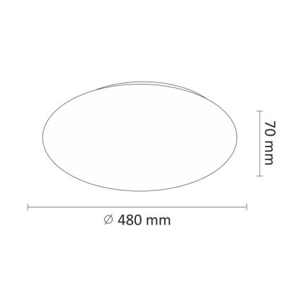 Стельовий LED світильник LED/45W/230V 3000K/4000K/6400K діаметр 48 см білий