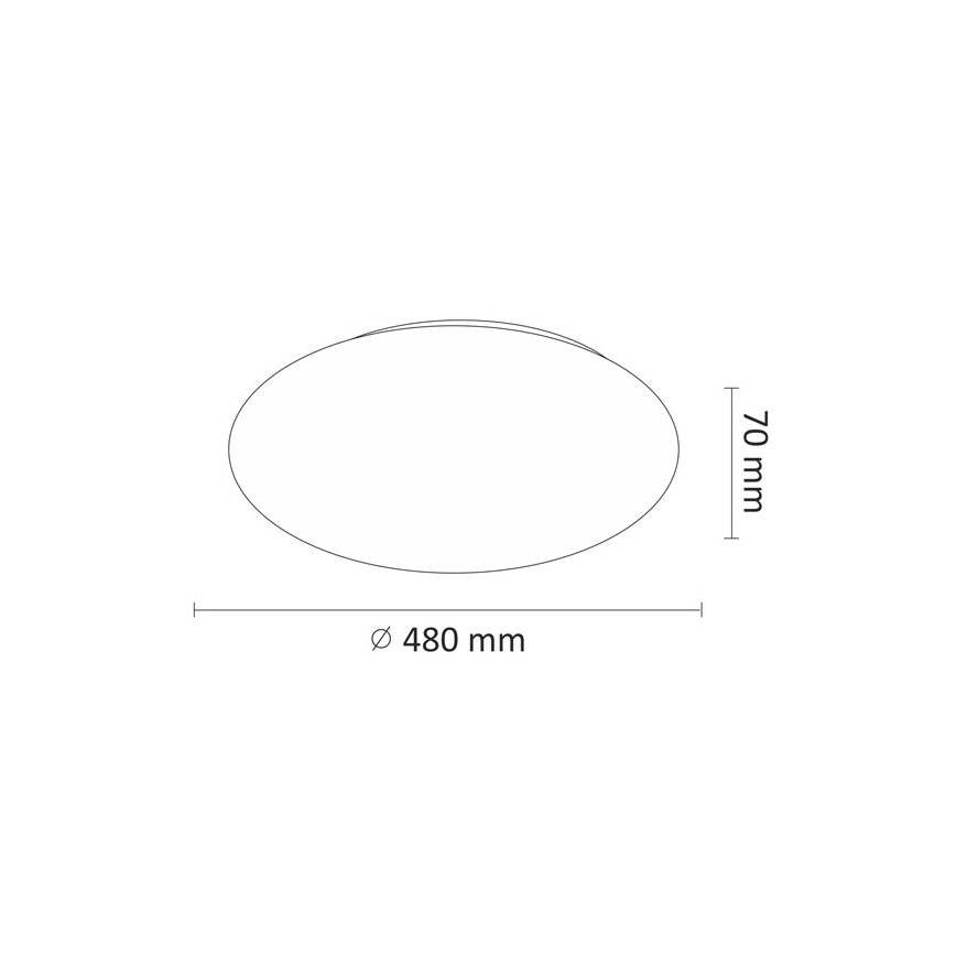 Стельовий LED світильник LED/45W/230V 3000K/4000K/6400K діаметр 48 см білий