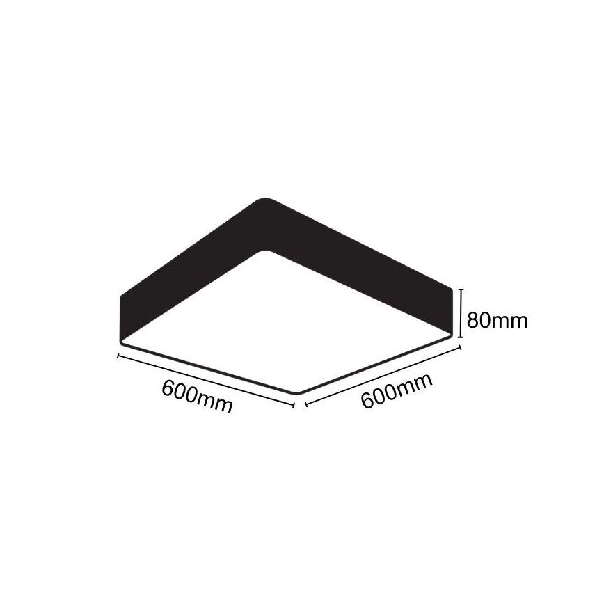 Стельовий LED світильник LED/65W/230V 4000K 60x60 см