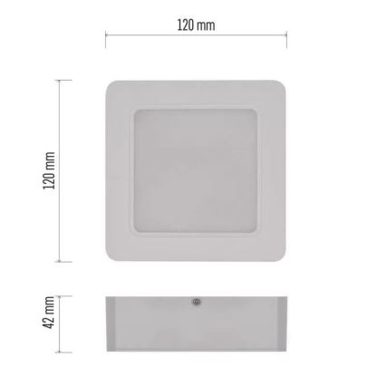 Стельовий LED світильник LED/9W/230V 12x12 см білий