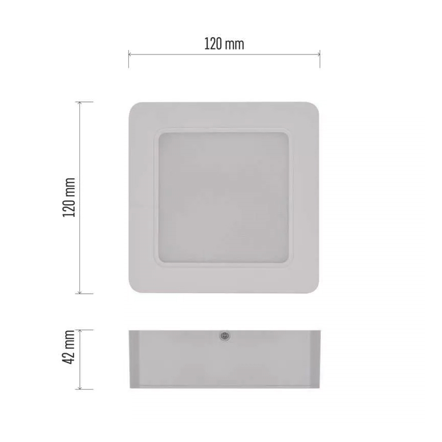 Стельовий LED світильник LED/9W/230V 12x12 см білий