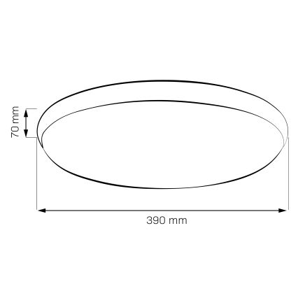 Стельовий LED світильник LIBRA LED/24W/230V 4000K Ø 39 см глянцевий хром