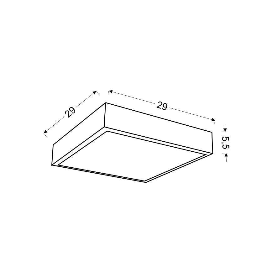 Стельовий LED світильник LUX LED/16W/230V білий