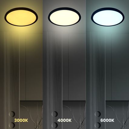 Стельовий LED світильник MAQ LED/32W/230V 3000/4000/6500K IP40 чорний