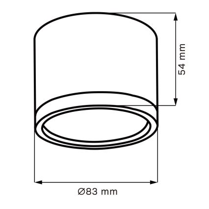 Стельовий LED світильник MIRELLA 1xGX53/6W/230V чорний
