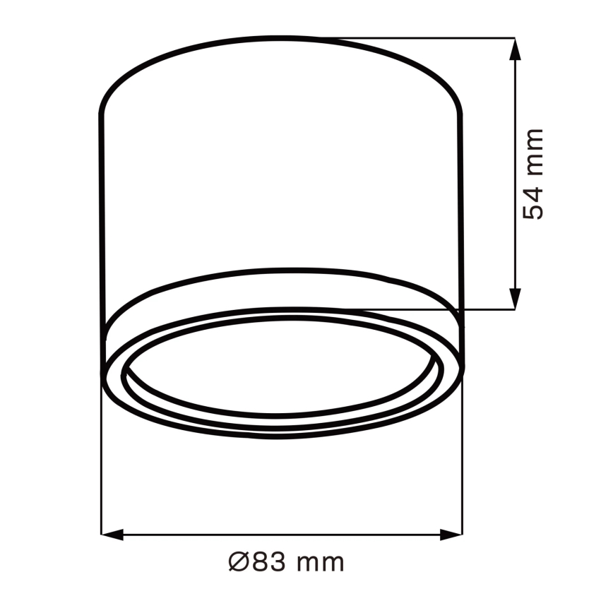 Стельовий LED світильник MIRELLA 1xGX53/6W/230V чорний