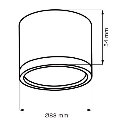 Стельовий LED світильник MIRELLA 1xGX53/6W/230V чорний/золотий