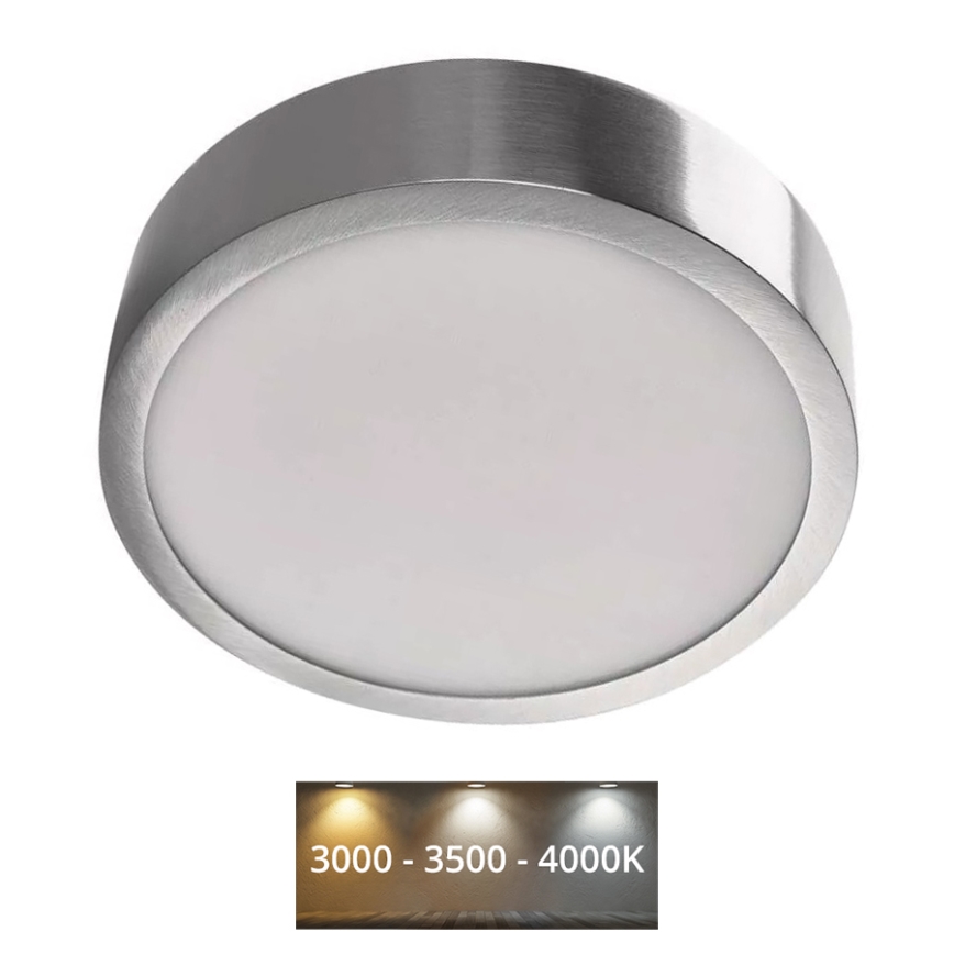 Стельовий LED світильник NEXXO LED/12,5W/230V 3000/3500/4000K діаметр 17 см матовий хром